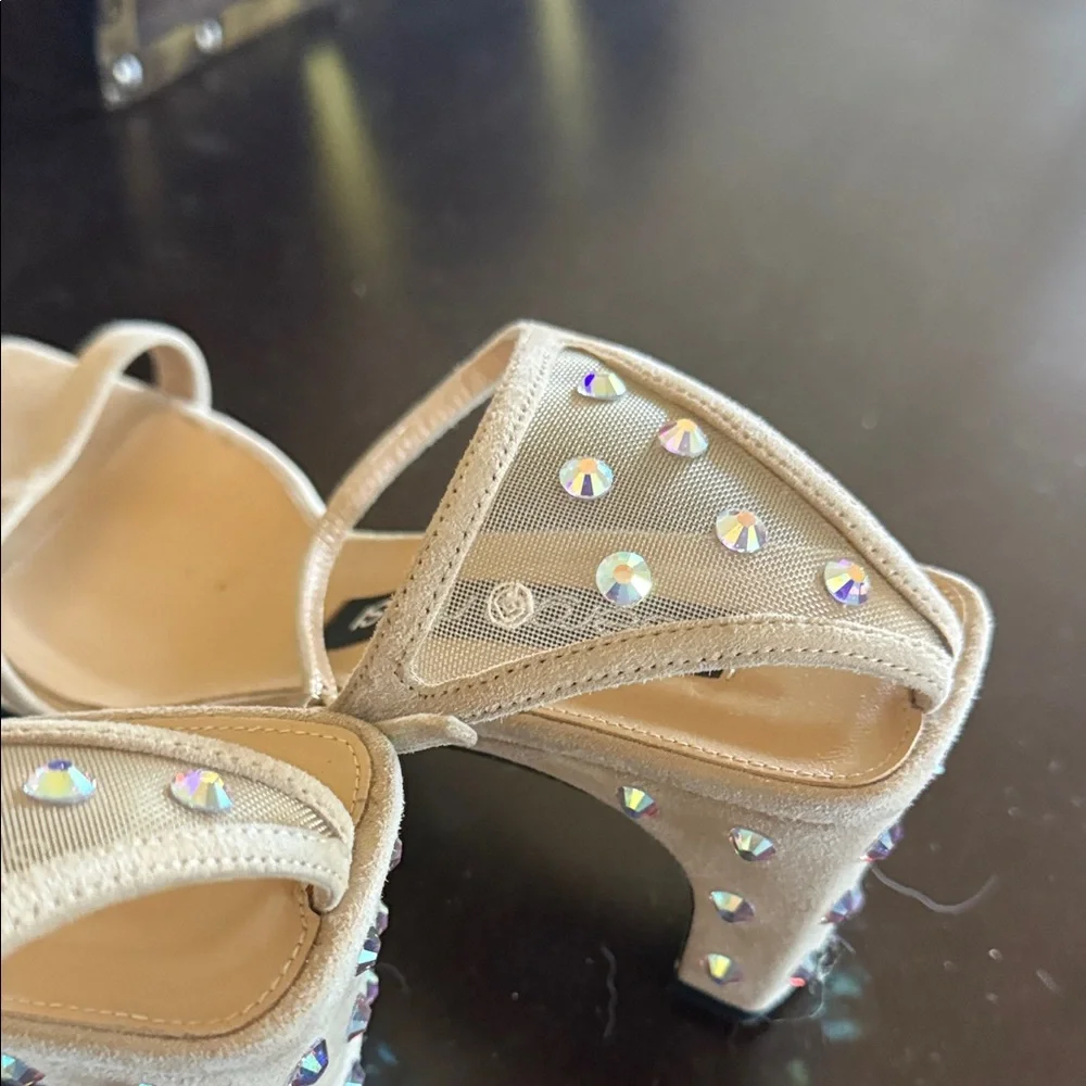 Sergio Rossi Tan Strappy Heels - Picture 5 of 5